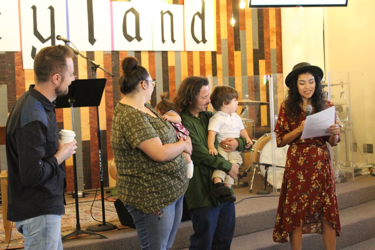 Baby dedication at Lighthouse 805