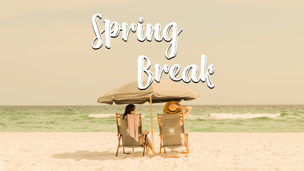 resting in ventura during spring break on a beach