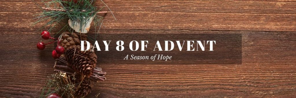 Advent Christmas wreath on wooden table